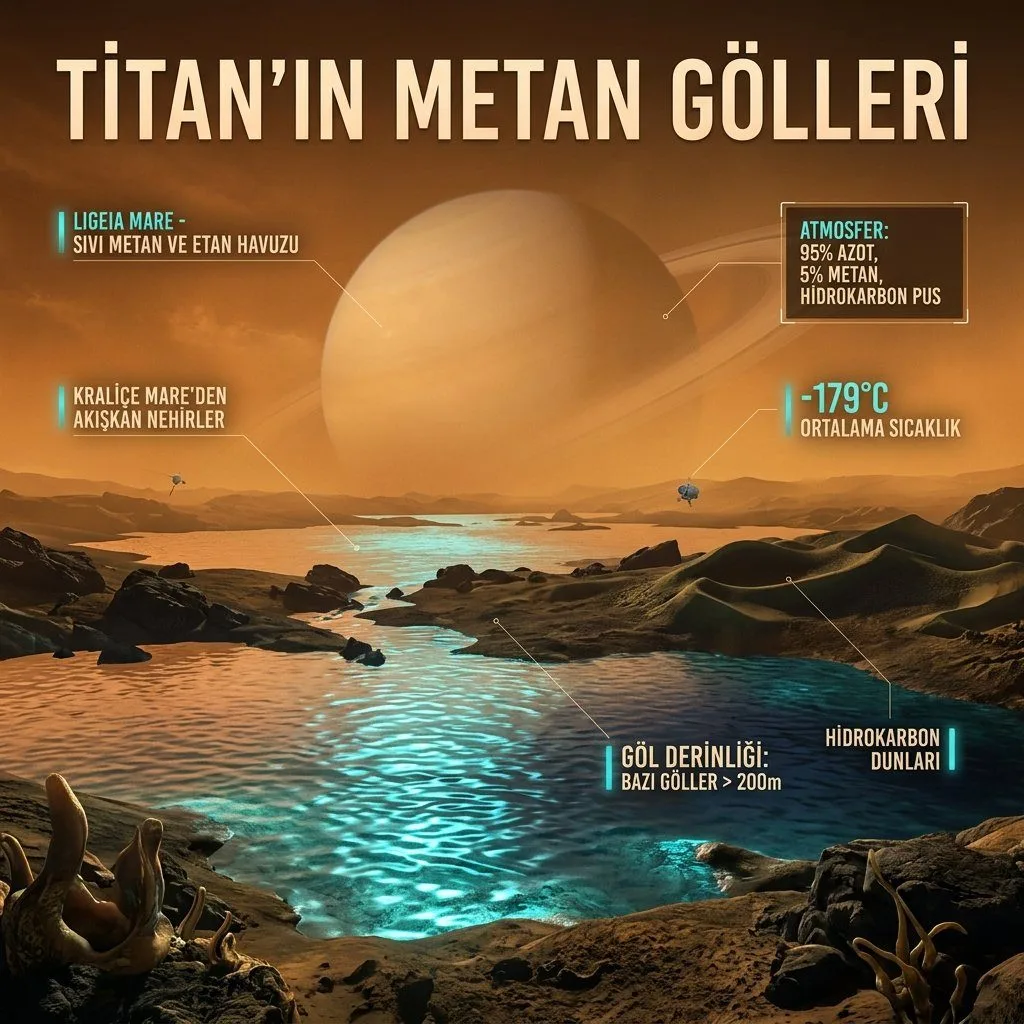 TİTAN'IN METAN GÖLLERİ: GÜNEŞ SİSTEMİNDE DÜNYA DIŞI SIVI DÖNGÜSÜ OLAN TEK YER