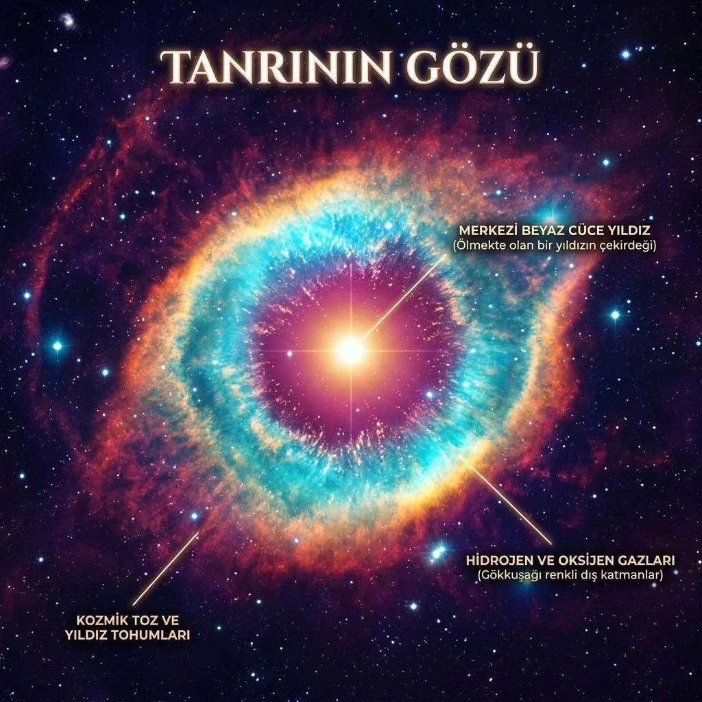 HELİX BULUTSUSU: KOZMOSUN DERİNLİKLERİNDE BİZE BAKAN \"TANRI'NIN GÖZÜ\
