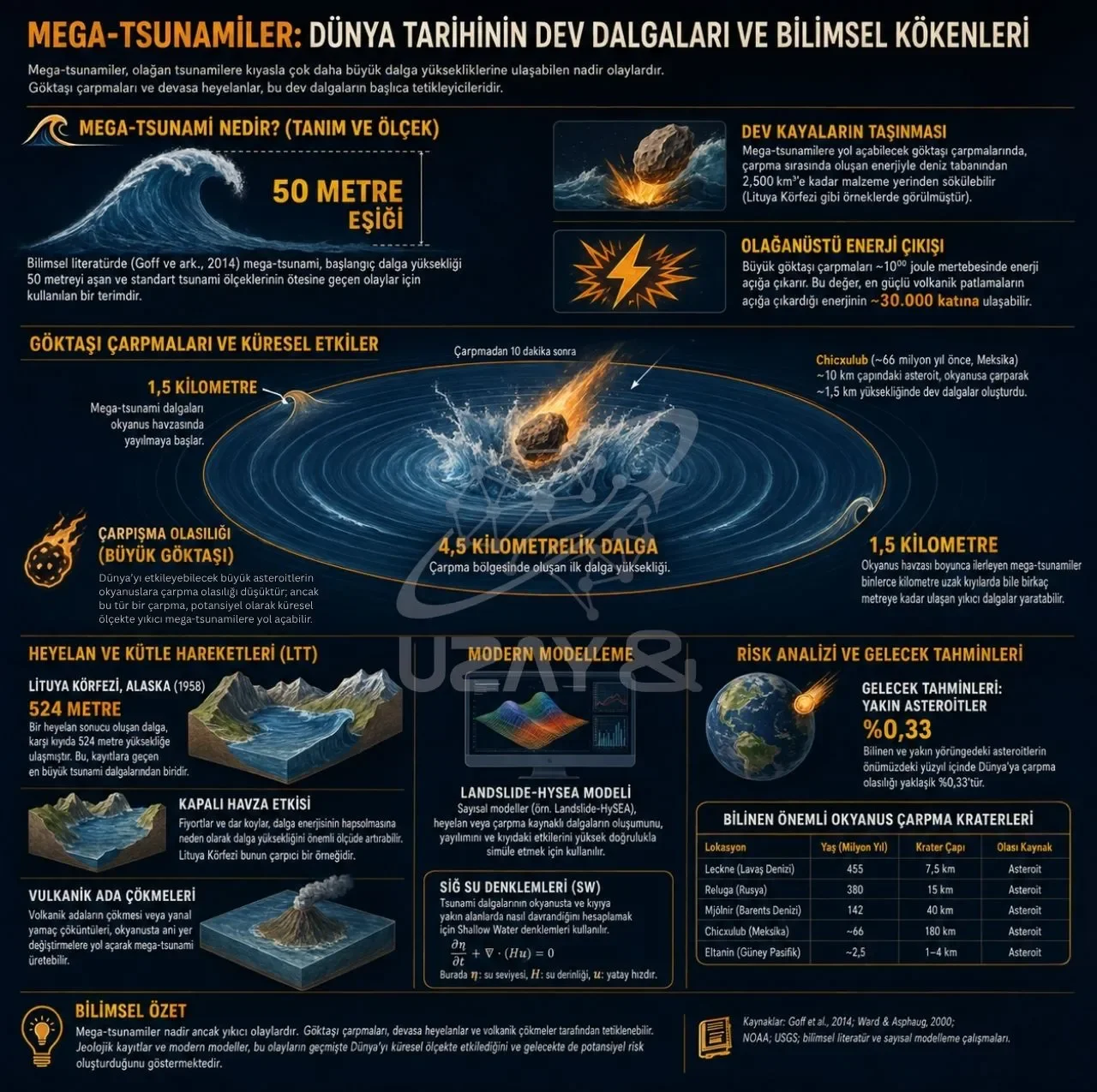 Mega Tsunamiler: Dağlar Yıkıldığında ve Göktaşları Düştüğünde